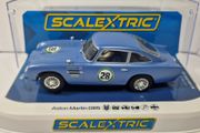 Scalextric  C4599 Aston Martin DB5 Blue/Yellow -Historic GT Racing Slot Car