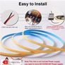 LQHZMYY 12V Hardwired COB LED High-Brightness Flexible LED Strip, Self-Adhesive And Cuttable, Suitable for Indoor, Mirror, Bedroom, Kitchen, Office Desk, Backlighting Lighting Lighting, Flexible Lighting LED Strip Image 2