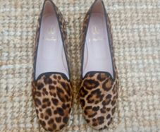 Pretty Loafers Pony Skin Leopard Print Flats Size 4