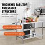 Stainless Steel Prep Table, 30 x 48 x 34 Inch, Heavy Duty Metal Worktable with 3 Adjustable Height Levels, Commercial Workstation for Kitchen Garage Restaurant Backyard Image 3