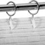 White Plastic Curtain Hooks for Door Curtain,Window Curtain,Curtain Header Tape Drapery Hooks 100 Pack 2.8x1.2cm Image 3
