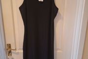 Dress/Black Racer Midaxi Slim Fit Dress .. Size: 2O UK