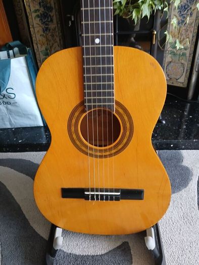 Vintage era Hondo Acoustic and bag