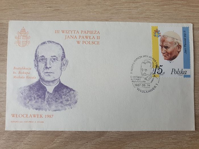 Poland First Day Cover 1987 3rd Visit of Pope John Paul II to Wloclawek/Poland - free standard postage