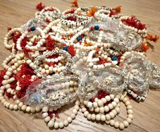 CLEARANCE: Lot of 114 Brand New Bone Bracelets on Elastic Bands - Unique & Versatile