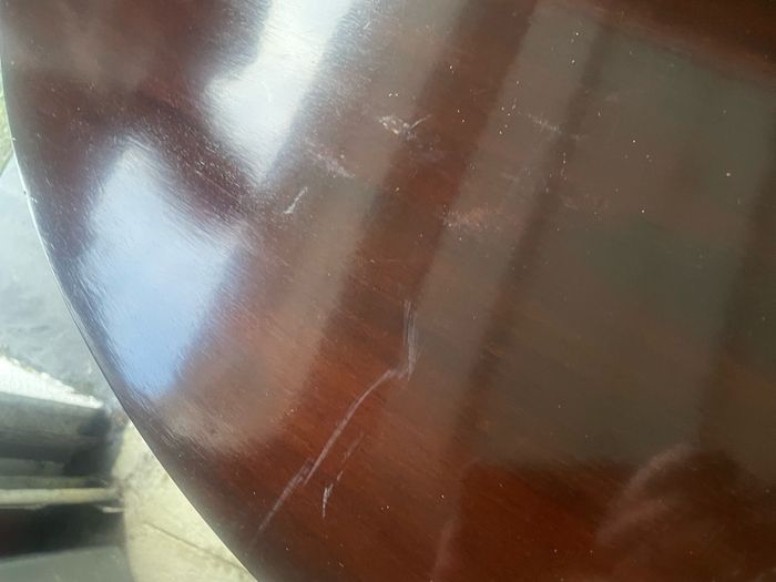 Antique mahogany games table