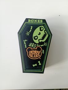Deddy Bears Bones plush toy in coffin box