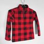 Pre Owned Place Black + Red Fleece Half Zip Jumper Image 2