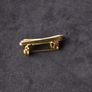 Vintage Gold Tone Brooch with Clear Stone Accents Image 3