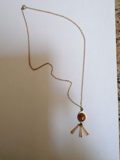 Necklace Brown Polished Marble Set