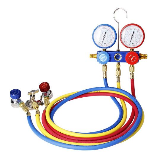Air Conditioning R134a Refrigerant Distributor Gauge Set