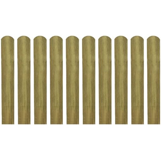 20 pcs Impregnated Fence Slats Wood 60 cm
