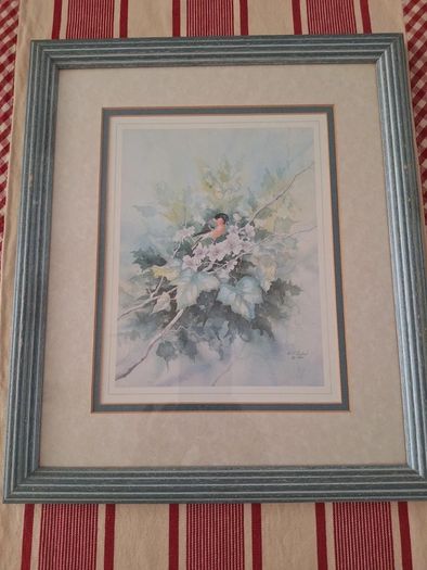 Pair 1990 Wim F Bijkerk Framed Bird Prints Signed Roy Edwards Fine Art IP43