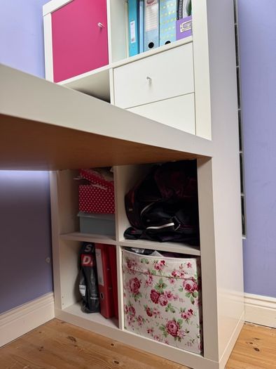 IKEA Desk & Bookshelves attached. Excellent condition
