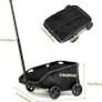 Mini Dog Strollers for Mini Pets, Foldable Multifunctional Shopping Carts with Extendable Pull Handle, Doggie Wagon Built-in Cushion and Safety Rope with Storage Bag (Black) Image 3