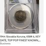 Rare Slovakia 1 Koruna 1944  Slovenska WW2 era Image 7