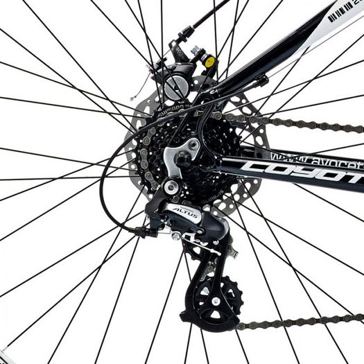 18" Coyote Causeway Gents Alloy FS Disc 29er, 24 Speed, White/Black