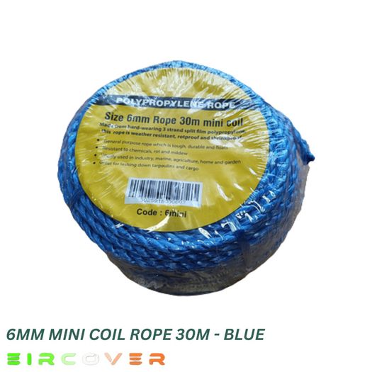 General purpose  Coil Rope - 8mm / 30m - Blue