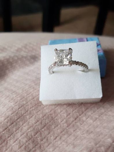 Sterling Silver 4ct Solitaire .