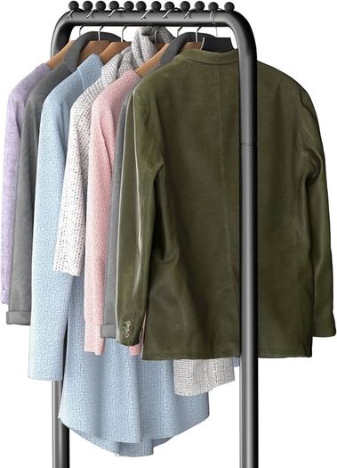 Clothes Rails For Bedroom, Free Standing Coat Racks, Heavy Duty Clothes Rack, Metal Clothes Stand, Minimalism Garment Rack for Coats, Skirts, Shirts, Sweaters