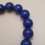 Top Quality Lapis Lazuli Bracelet Polished 11mm Gemstone Bead Image 3