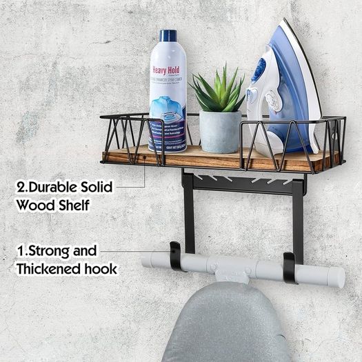 NEW SALE | Ironing Board Hanger Wall Mount - Laundry Room Iron and Ironing Board Holder