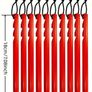 Tent pegs. Pack of 10. Red colour Image 2
