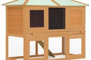 Animal Rabbit Cage Double Floor Wood