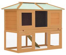 Animal Rabbit Cage Double Floor Wood