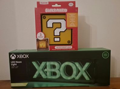 Xbox and Super Mario Lightbox