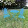 Teal metal garden set (new) Image 5