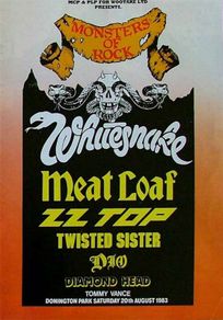 Whitesnake Vintage Concert Poster Castle Donington Monsters Of Rock 1983 Replica