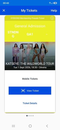 katseye standing for seated x4 tickets