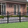 Fence Gate with Spear Top Black 103x75 cm Image 2