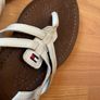 Tommy Hilfiger silver leather flat sandals Image 2