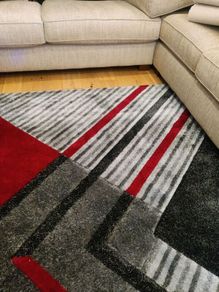 dark red rug 230 x 160 cm