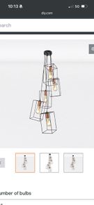 light fitting 5x cluster pendant