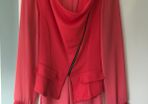 Asymmetrical coral blazer