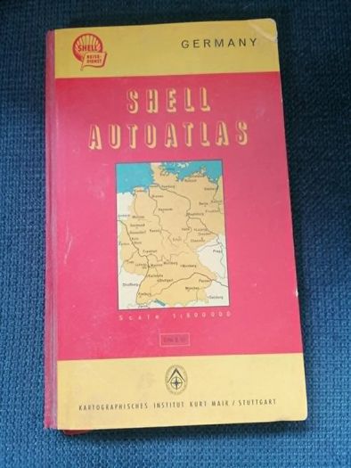 Vintage 1951 Shell Autoatlas Germany & 1951 ADAC Autobahn Map