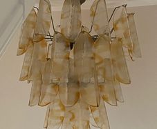 Floor Lamp with glass leaves vintage '70