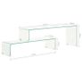 2 Piece Coffee Table Set 90x30x20/110x30x40 cm Tempered Glass Image 5