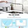 Kitchen Tap With 3 Function Sprayer, Pull Out Mixer With 360 Swivel, Single Handle Sink Tap for Bathroom or Kitchen, Stainless Steel Image 7