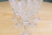 Full Set Of 6 Vintage Waterford Crystal Stemmed Sherry Glasses
