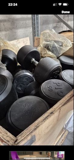 New dumbbells rubber 42kg upwards kgs