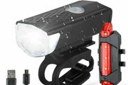 Bike 2pc Rechargeable Bicycle Light USB LED Front and Back - 49241