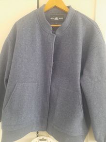 ladies 4th ARQ blue fully lined  flannel bomber jacket open to offers