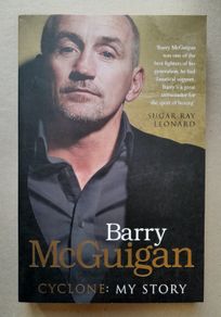 Boxing autograph Barry McGuigan signed book