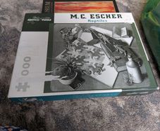 M.C. Escher Reptiles 1000 piece jigsaw puzzle