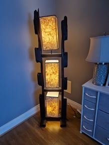 Real wood lamp