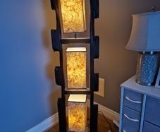 Real wood lamp